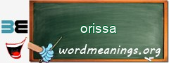 WordMeaning blackboard for orissa